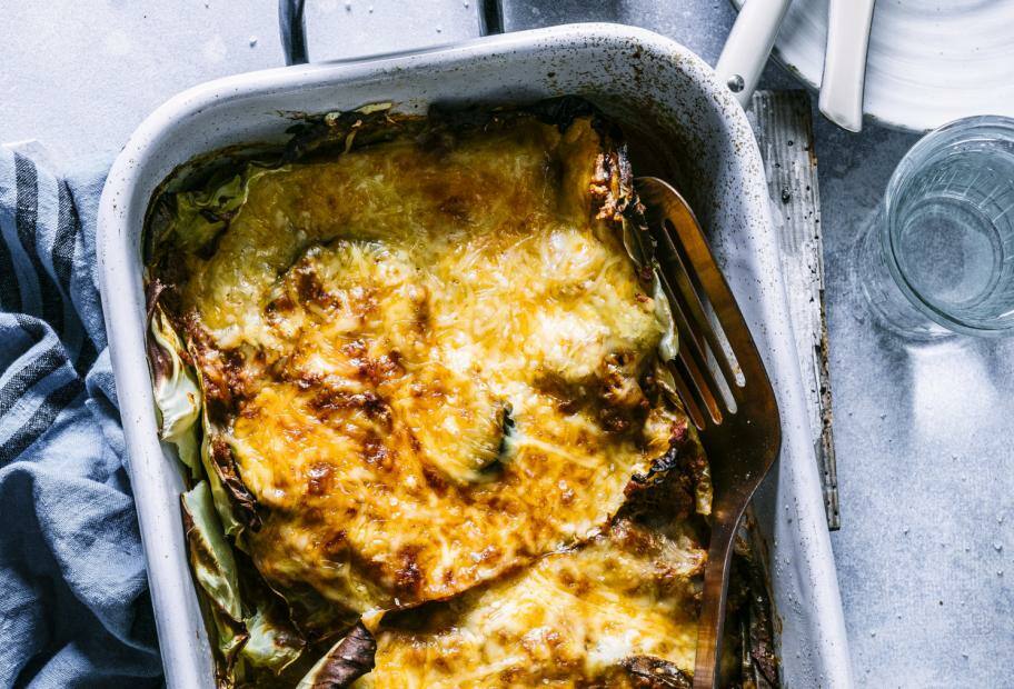 Lasagne mit Hackfleisch und Weißkohl