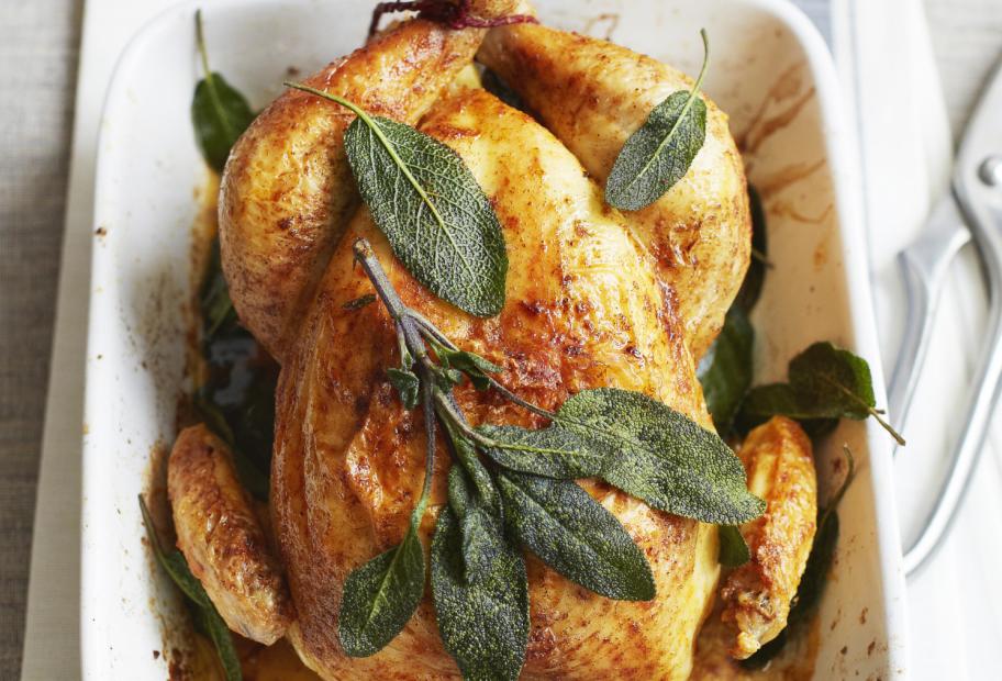 Gebackene Salbei-Poularde