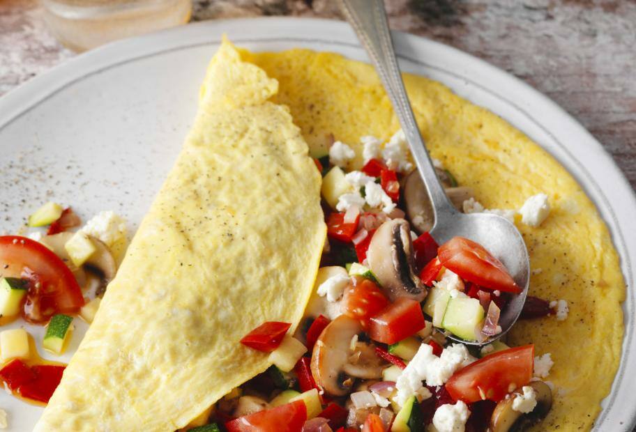 Wraps mit Gemüse und Feta