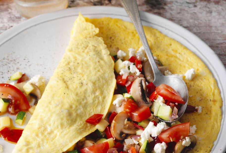 Wraps mit Gemüse und Feta