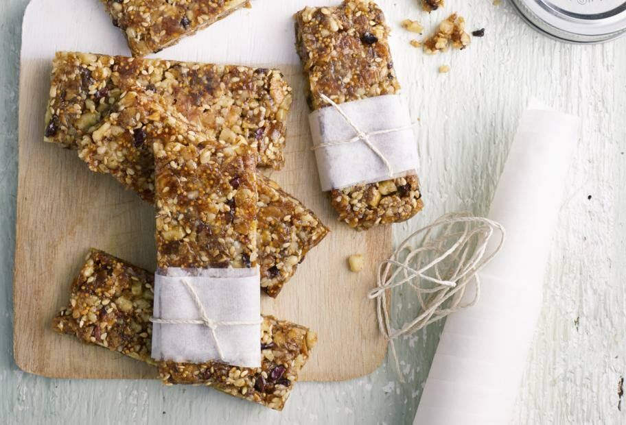 Powerriegel mit Feigen und Walnüssen