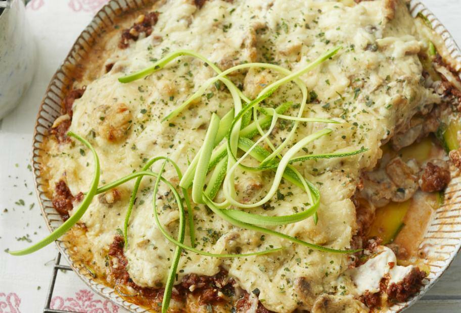 Zuc­chi­ni-Lasa­gne mit Hack­fleisch