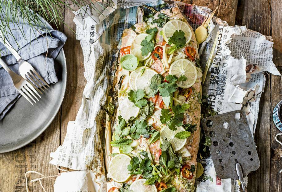 Lachs vom Grill mit Zitronengras