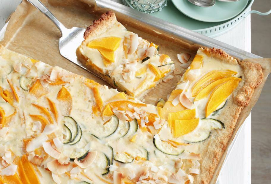 Mango-Kokos-Kuchen mit Zucchini | Lowcarb.de