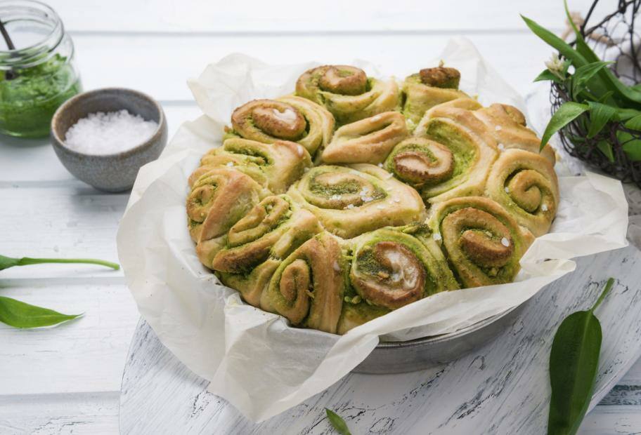 Bärlauchpesto-Schnecken