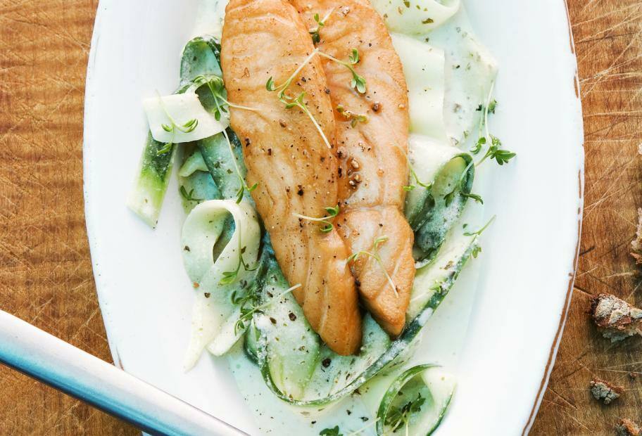 Lachsfilet mit Bärlauchcreme