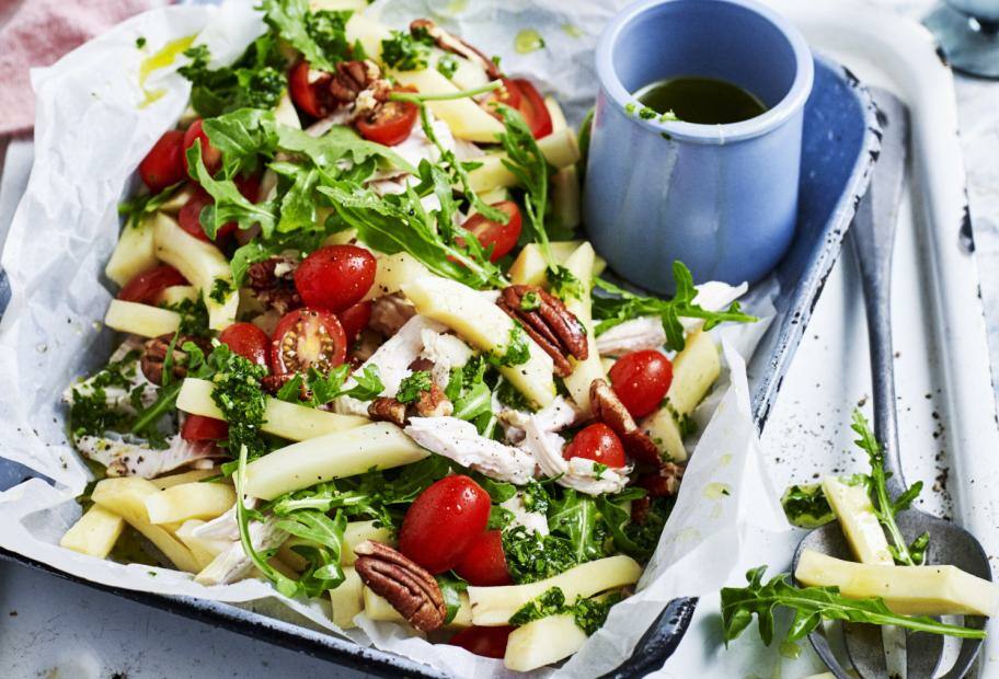 Pastinaken-Salat mit Hähnchen