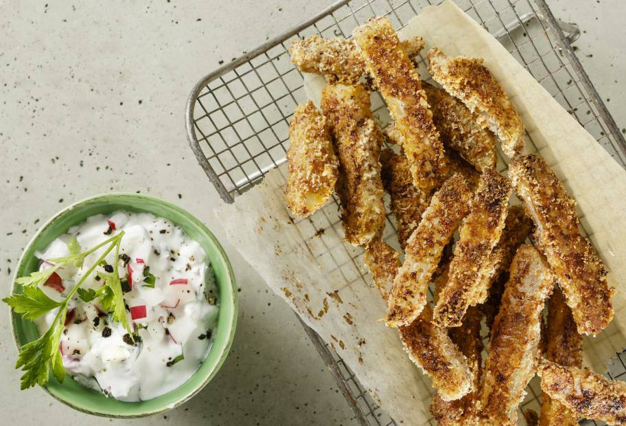 Kohlrabi-Pommes mit Kräuterquark