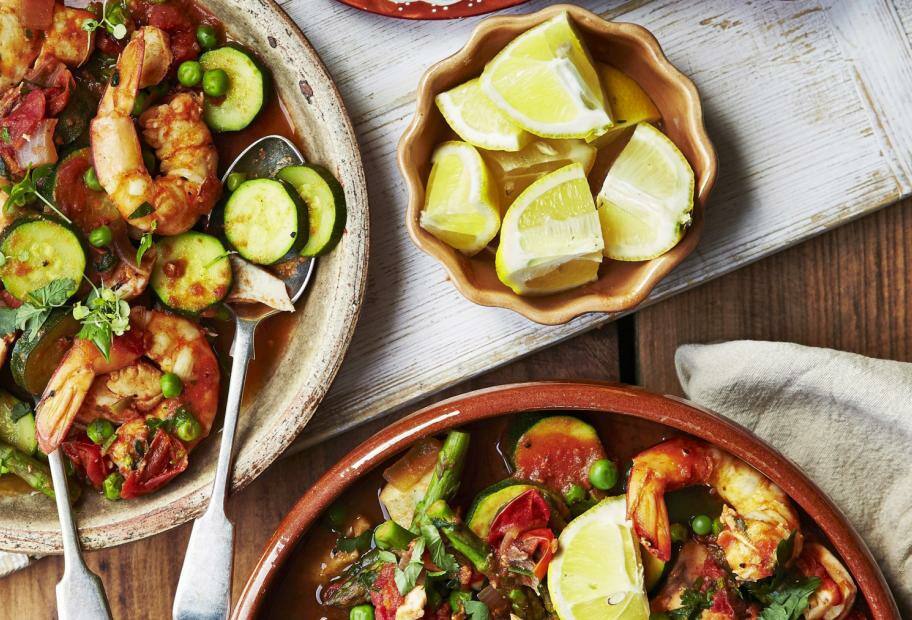 Paella mit Meeresfrüchten