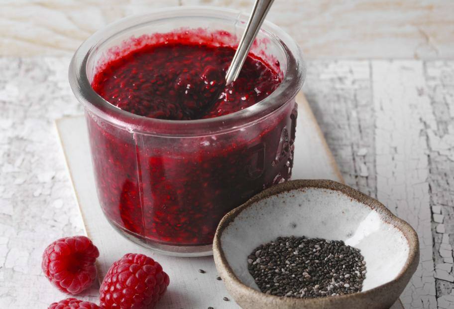 Himbeermarmelade mit Chiasamen