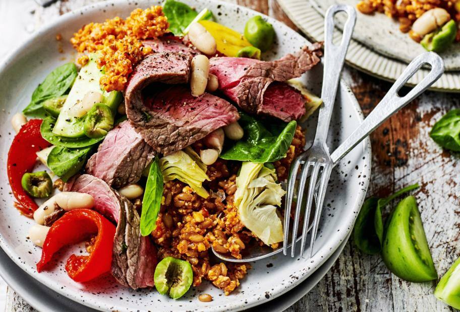 Rindfleisch-Farro-Salat
