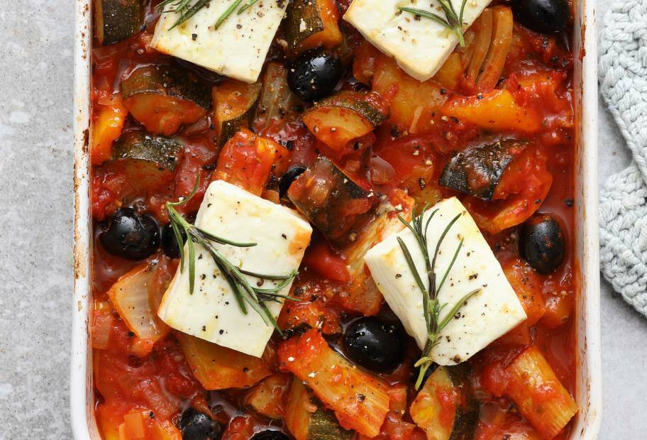 Ofen-Ratatouille mit Feta