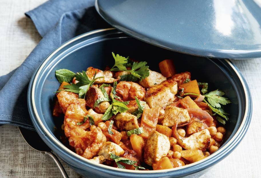 Würziges Hähnchen mit Kichererbsen