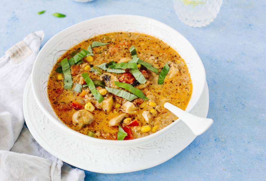 Pizzasuppe mit Hackfleisch