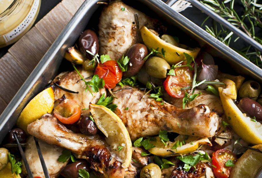 Zitronenhähnchen aus dem Ofen