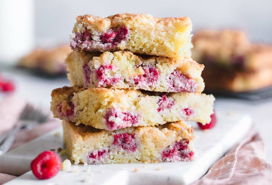 Streuselkuchen mit Himbeeren