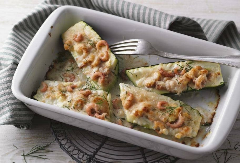 Überbackene Zucchini mit Krabben | Lowcarb.de Überbackene Zucchini mit Krabben | Lowcarb.de