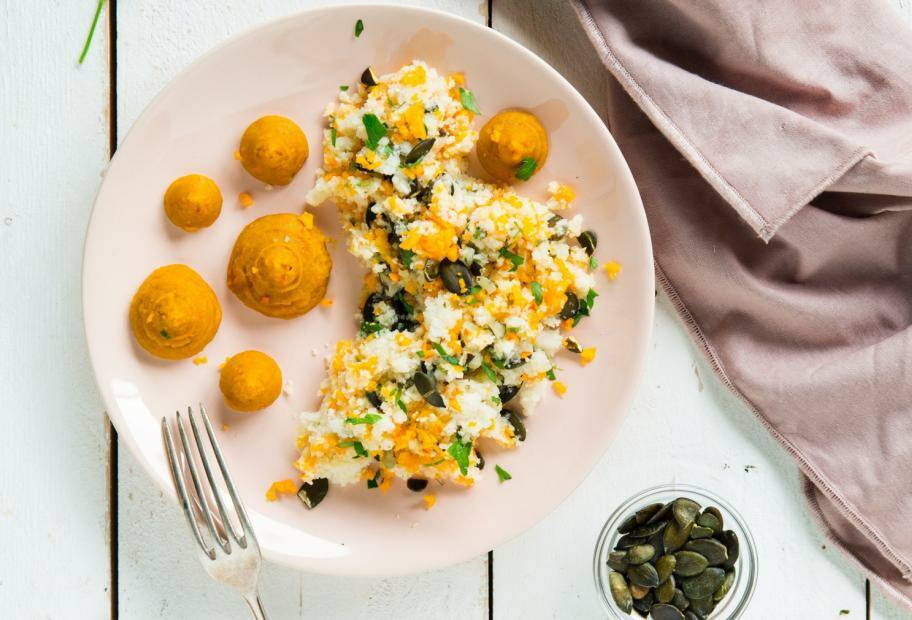 Blumenkohl-Couscous mit Kürbis