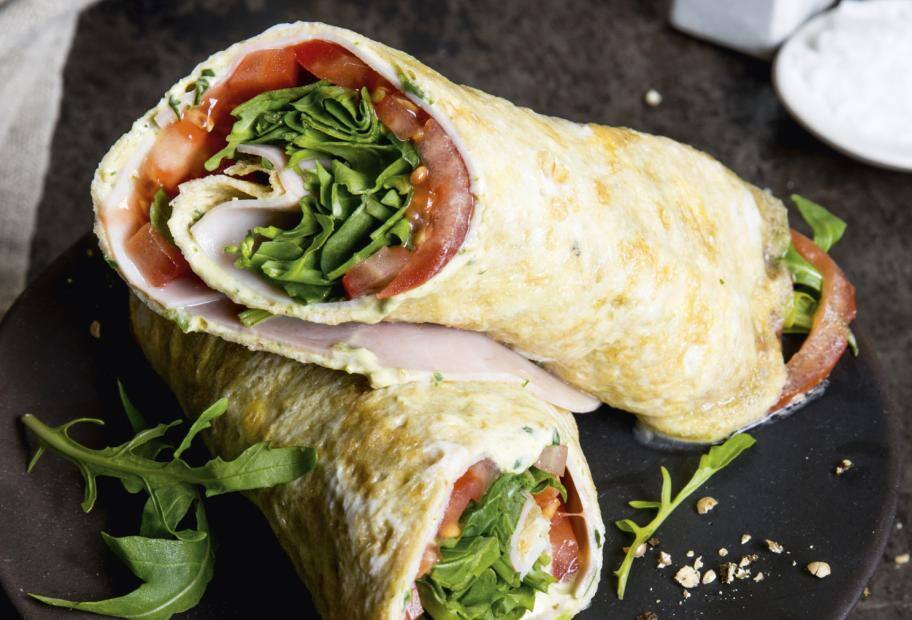 Die besten Keto Wraps mit Schinken und Pesto-Creme