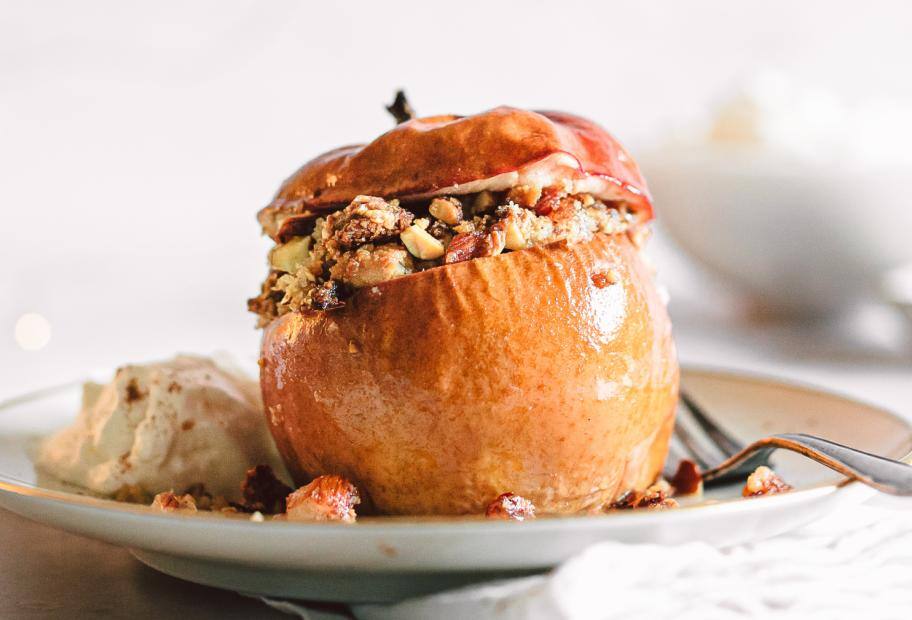 Bratapfel mit Marzipan