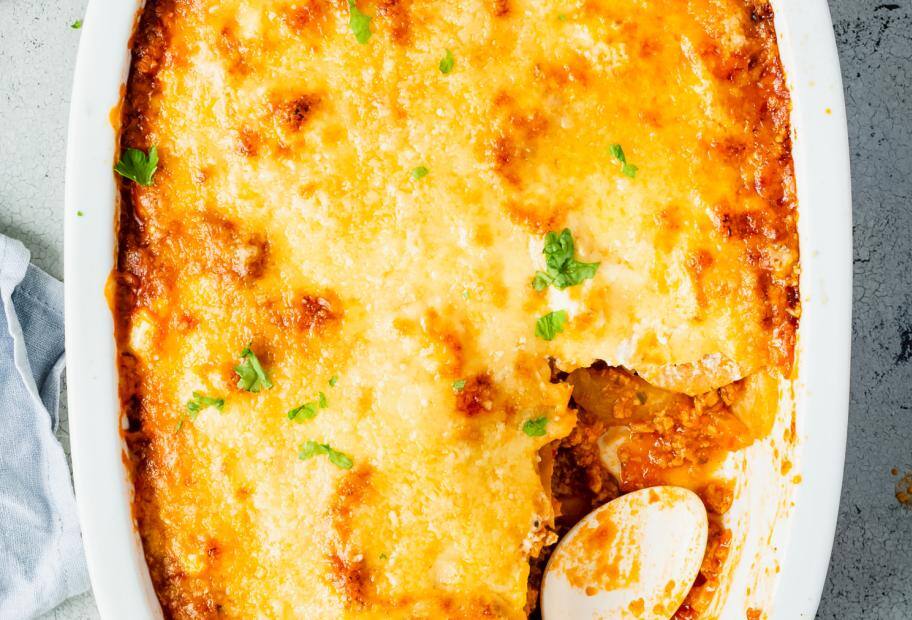 Kohlrabilasagne mit Veggie-Hack