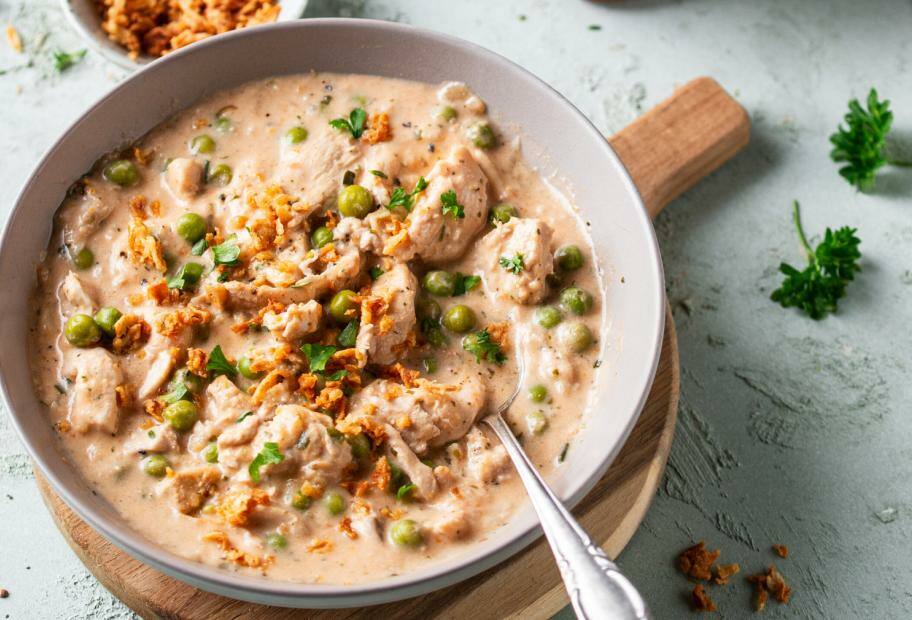 Hähnchen‑Erbsen‑Topf in 20 Minuten