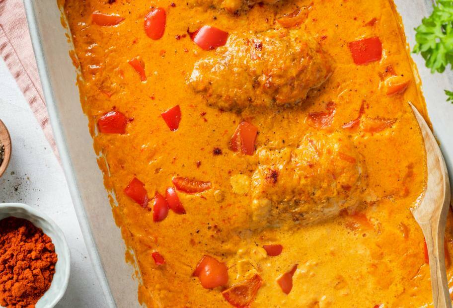 Paprika‑Sahne‑Hähnchen – Low‑Carb aus dem Ofen