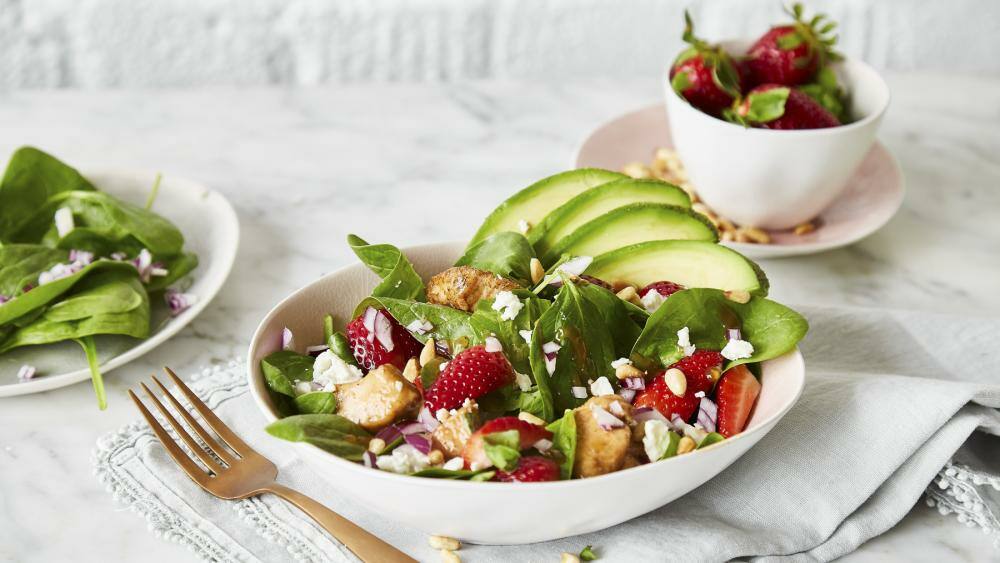 Erdbeer-Spinat-Salat
