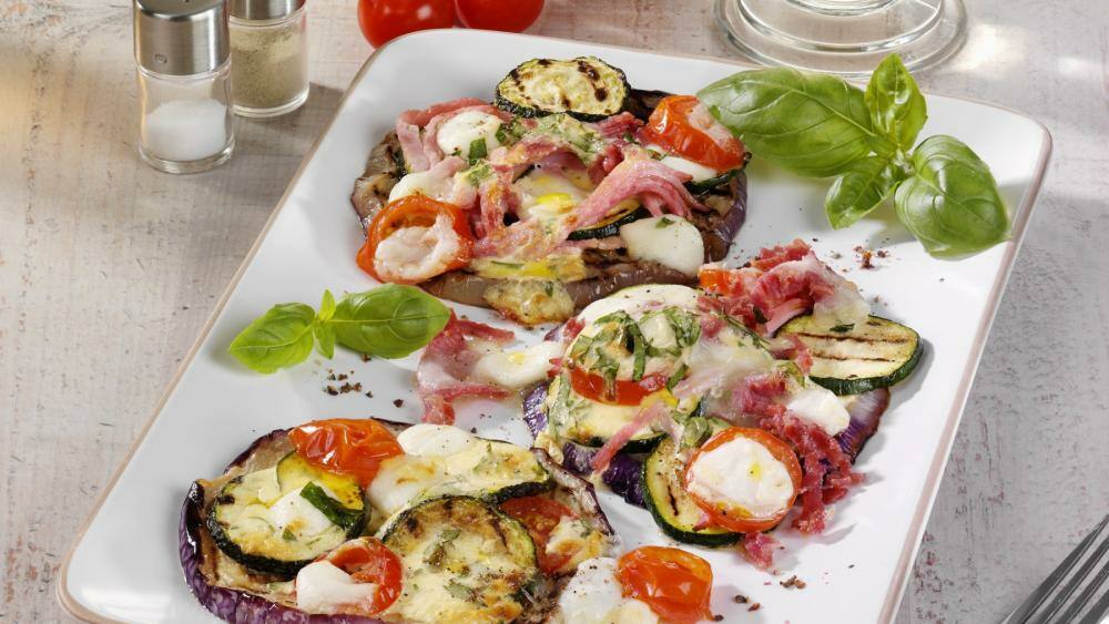 PizzaAuberginen mit Bacon Lowcarb.de