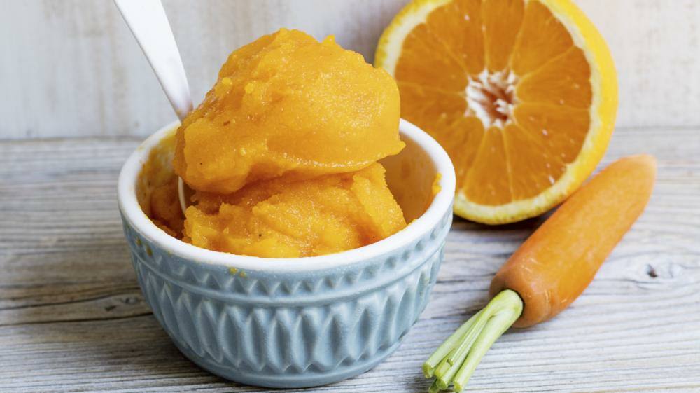 Orangen-Karotten-Sorbet mit Ingwer | Lowcarb.de Orangen-Karotten-Sorbet mit Ingwer | Lowcarb.de