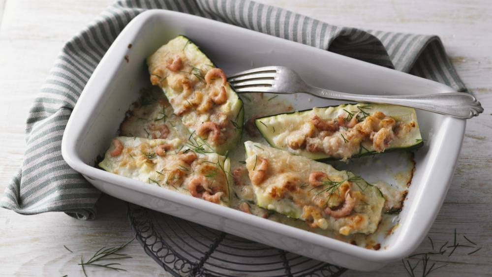 Überbackene Zucchini mit Krabben Lowcarb.de