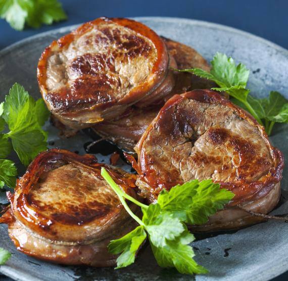 Kalbsmedaillons im Speckmantel