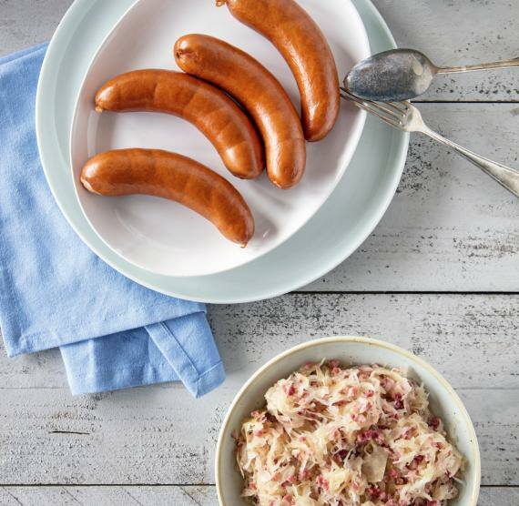 Sauerländer Wurst mit Sauerkraut