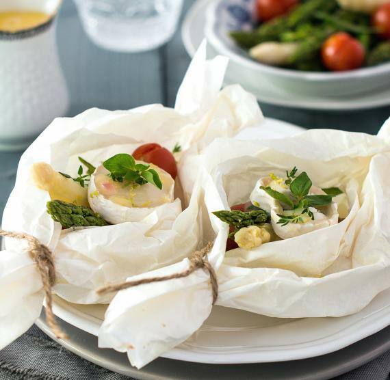 Spargel-Ziegenkäse-Päckchen