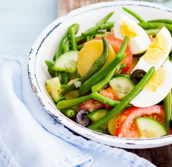 Lauwarmer Bohnen-Kartoffelsalat
