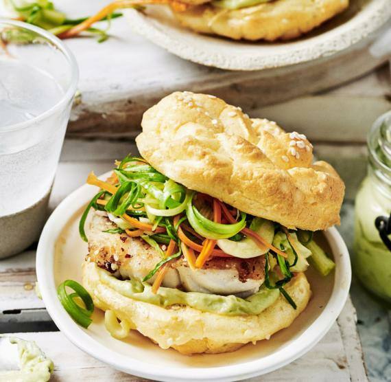 Asiatischer Cloud Bread-Fischburger