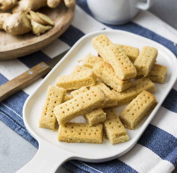 Ingwer Shortbread auf einem Teller