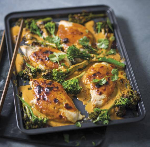 Hähnchen auf Backblech