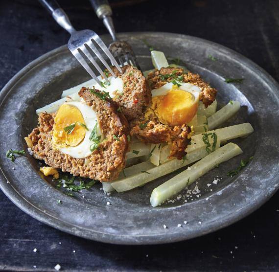 Hackbraten mit Spinat und Ziegenkäse | Lowcarb.de