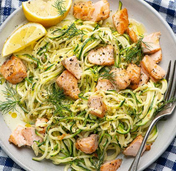 Low Carb Zucchini-Puffer mit Lachs | Lowcarb.de