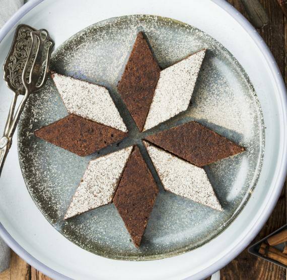 Kuchenrauten auf einem Teller