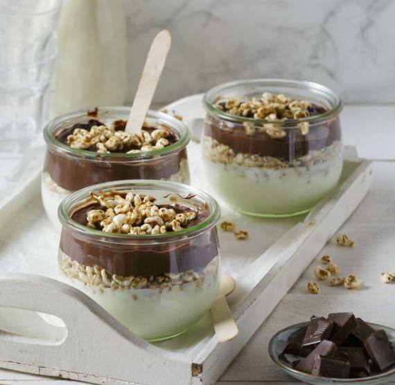 Gläser mit Kinder Country Pudding